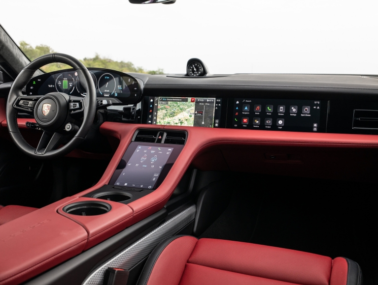 Porsche Taycan interior dashboard